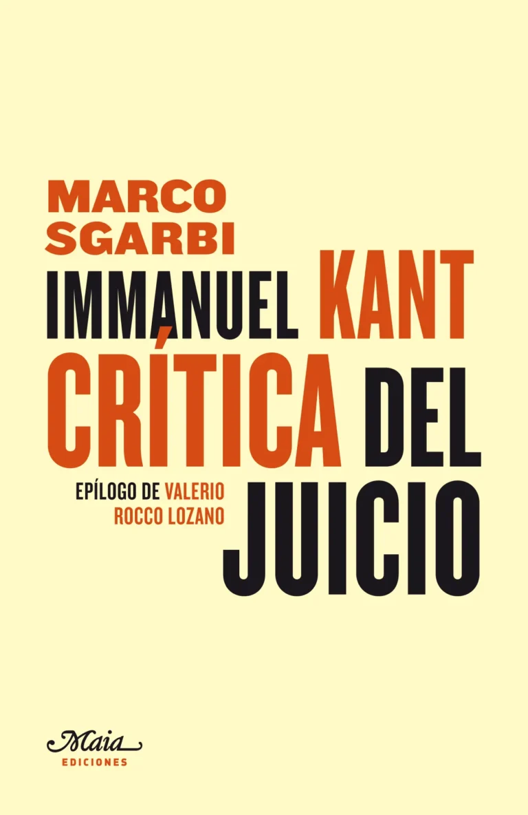 Crítica del juicio – Immanuel Kant.